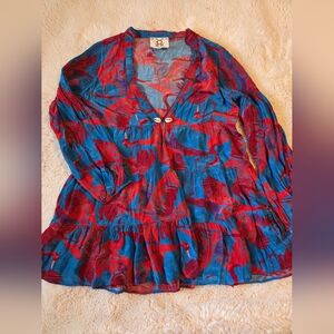 Figue Smocked Tiered Mini Crane Dress